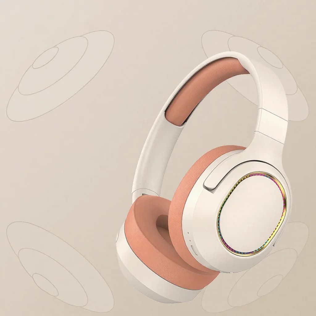 אוזניות גיימינג RGB אלחוטיות Bluetooth סטריאו מעל האוזן