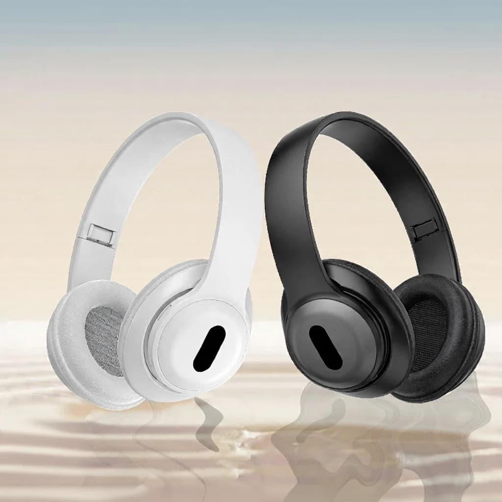 אוזניות אלחוטיות Bluetooth קשת עם רדיו FM וחריץ לכרטיס TF