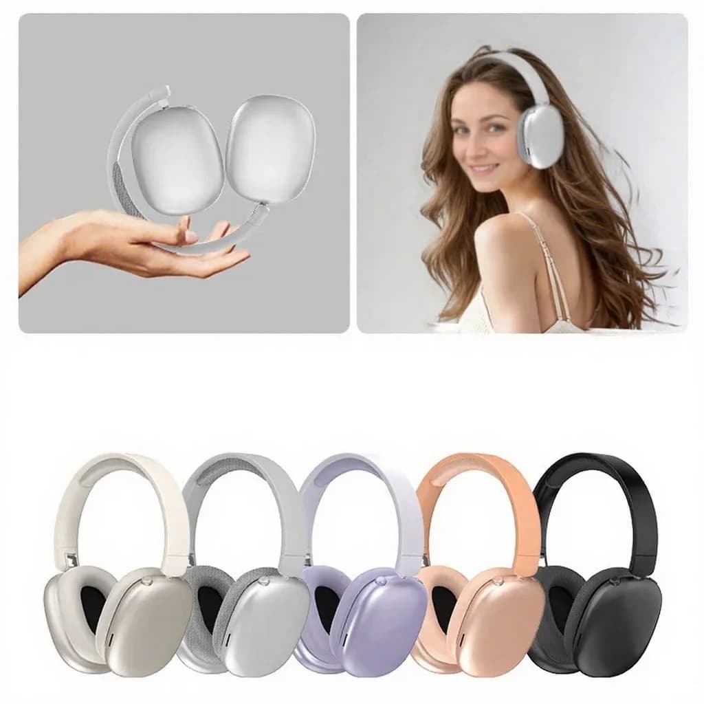 אוזניות אלחוטיות Bluetooth קשת עם רדיו FM וחריץ לכרטיס TF