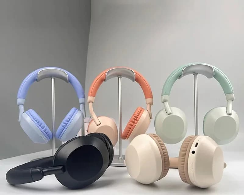 אוזניות אלחוטיות Bluetooth מעל האוזן עם באס עמוק ומיקרופון