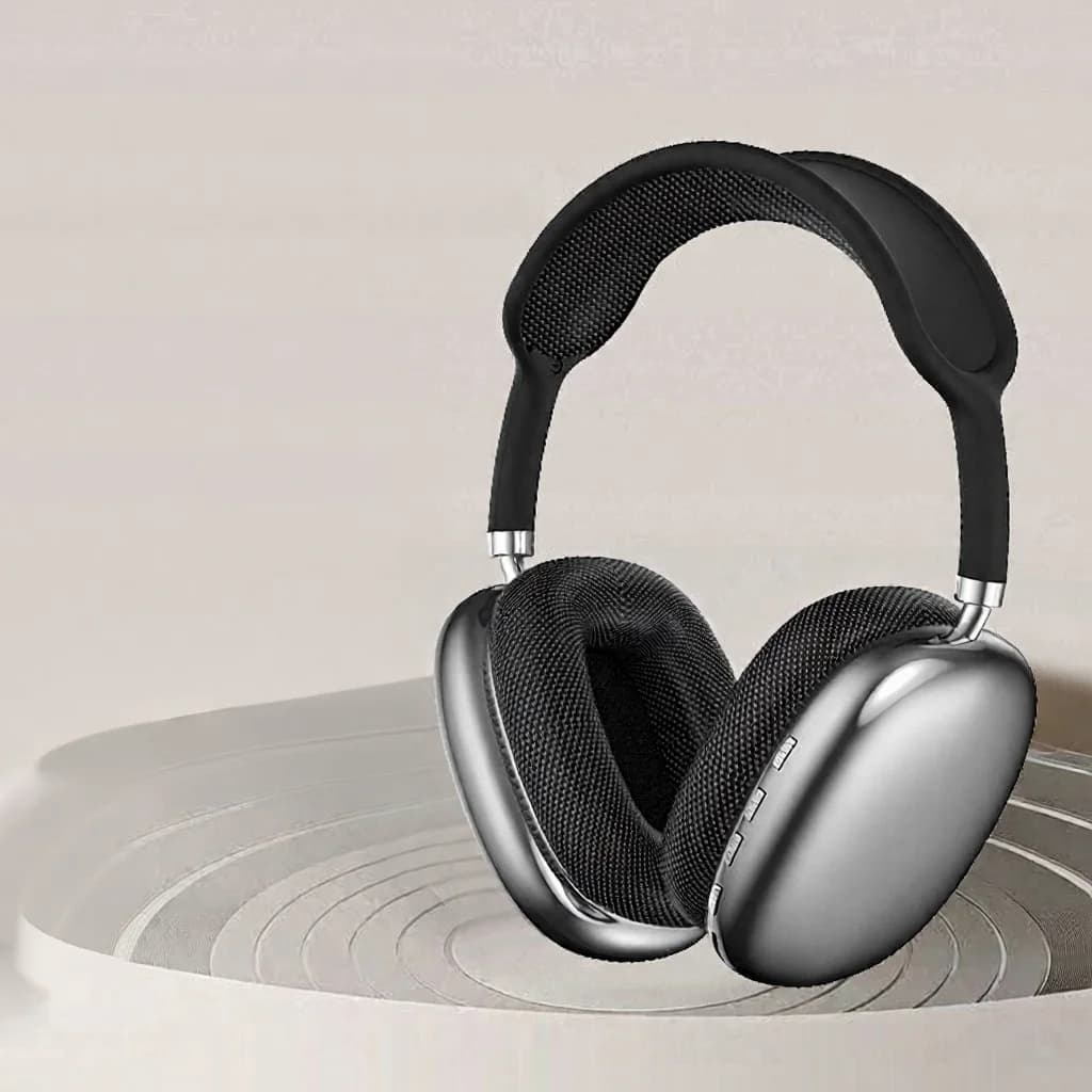 אוזניות אלחוטיות מעל האוזן עם רדיו FM וחריץ לכרטיס TF