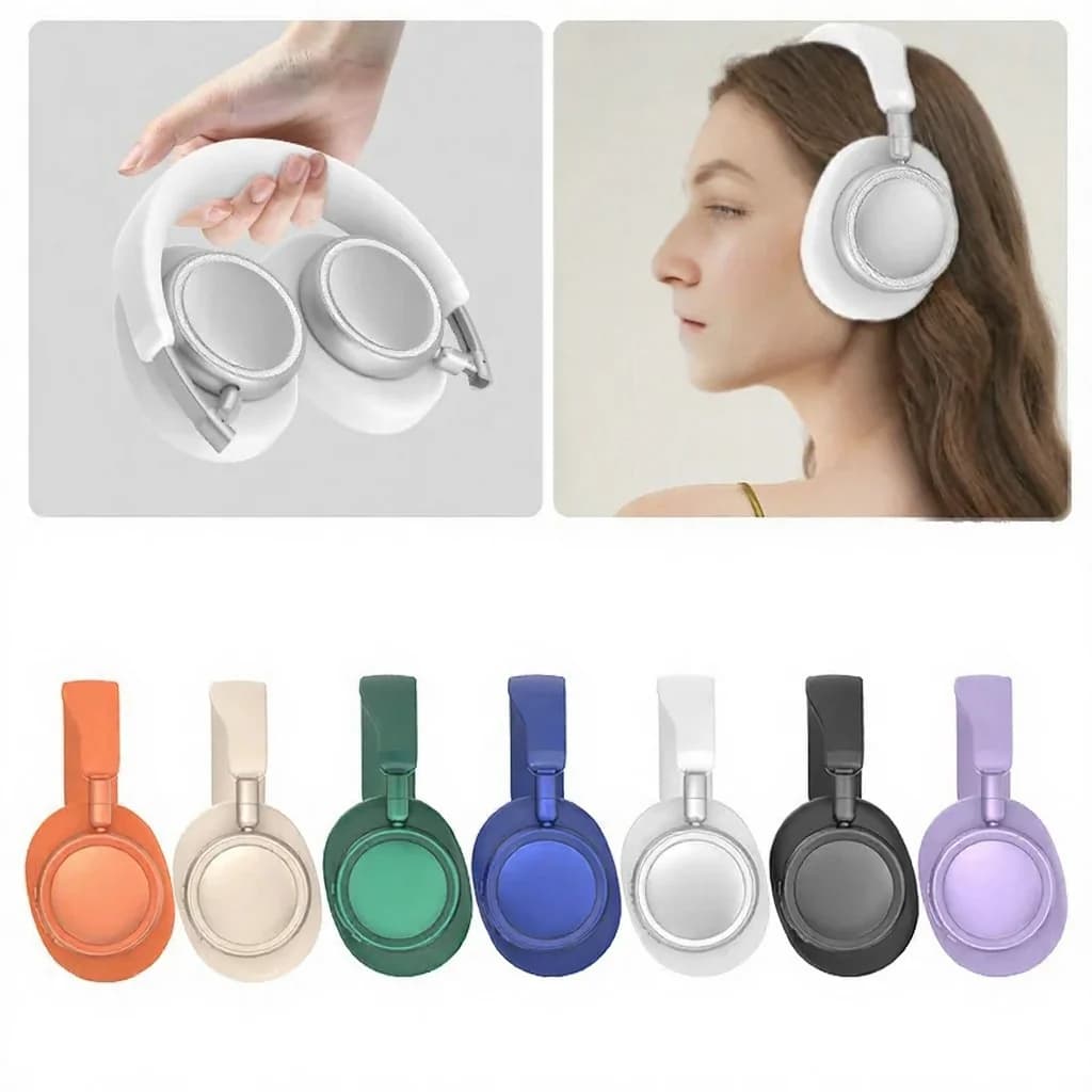 אוזניות Bluetooth אלחוטיות מעל האוזן עם בס עמוק וטעינת Type-C