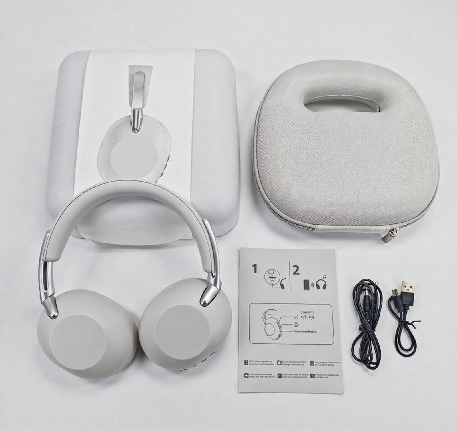 אוזניות Bluetooth אלחוטיות מעל האוזן עם ביטול רעשים אקטיבי