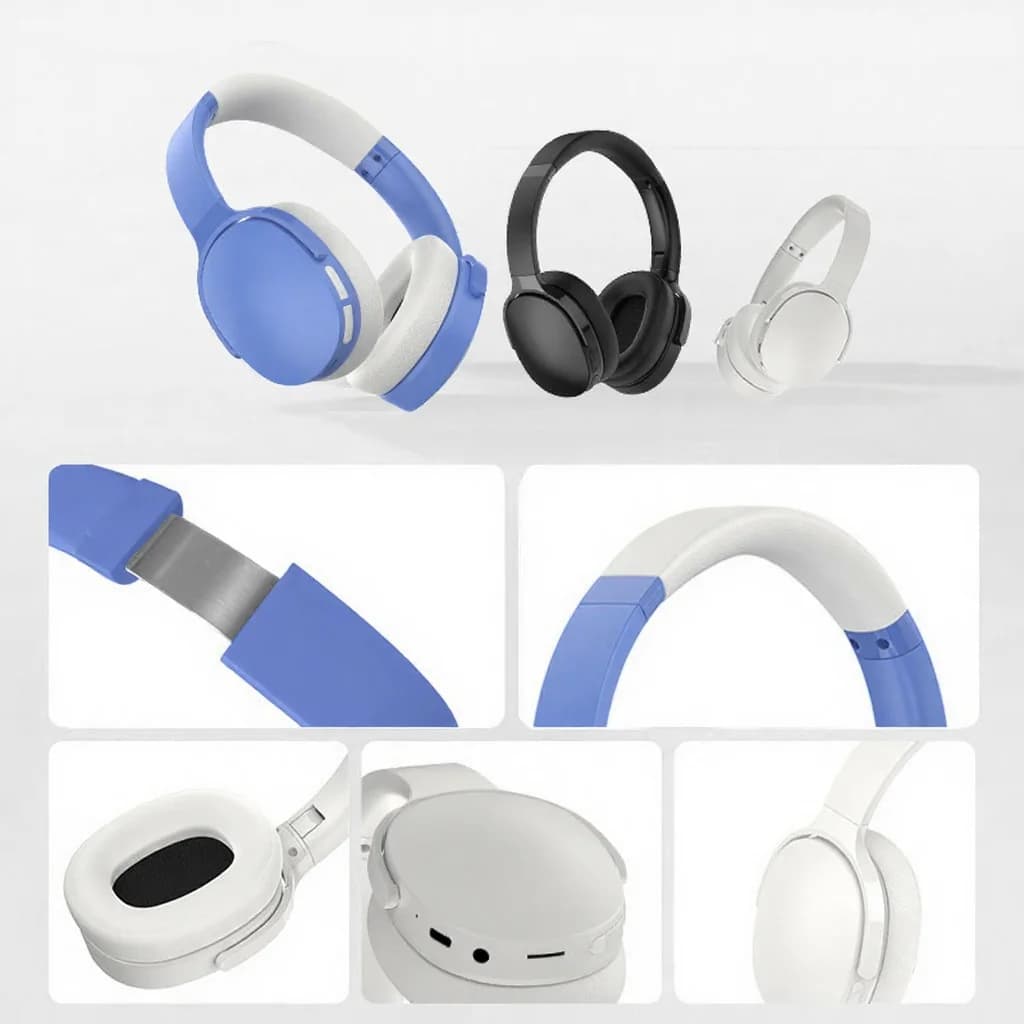 Over-Ear Bluetooth Headphones with FM, TF Card, EQ Modes and Mic