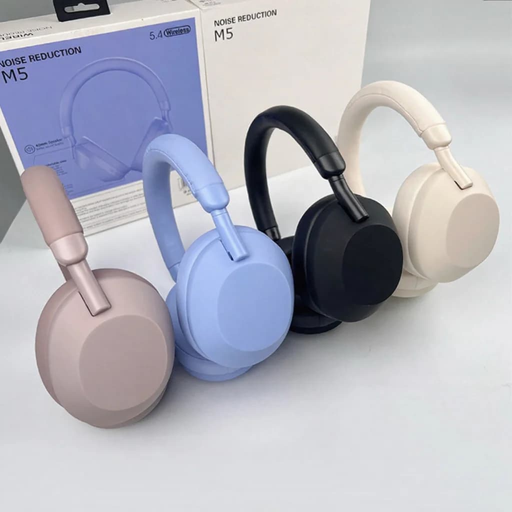 אוזניות אלחוטיות Bluetooth עם ביטול רעשים אקטיבי ומעל האוזן