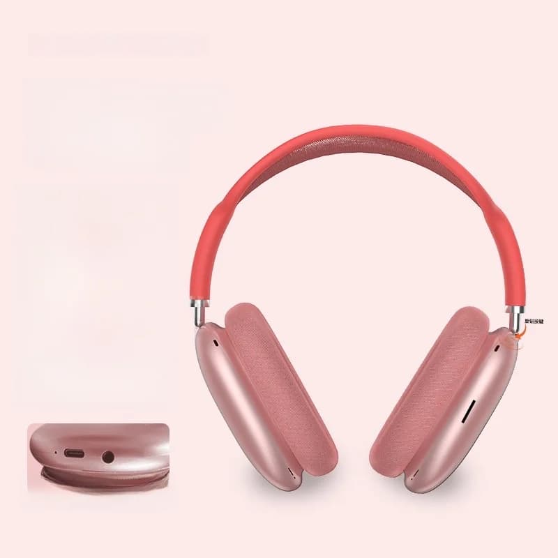 אוזניות מעל האוזן Bluetooth 5.4 עם כפתור סיבובי ורדיו FM
