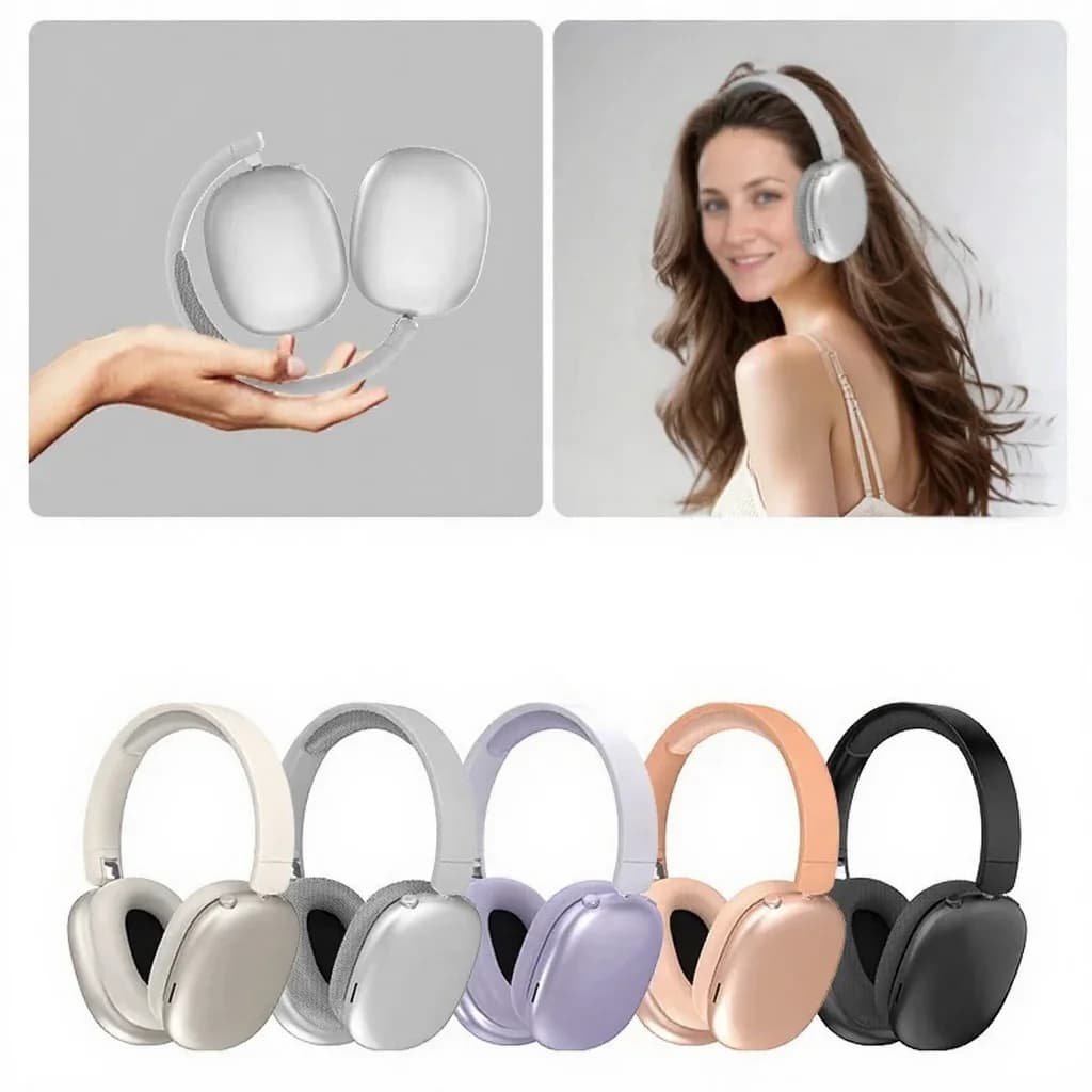 אוזניות אלחוטיות Bluetooth מעל האוזן עם סוללה חזקה