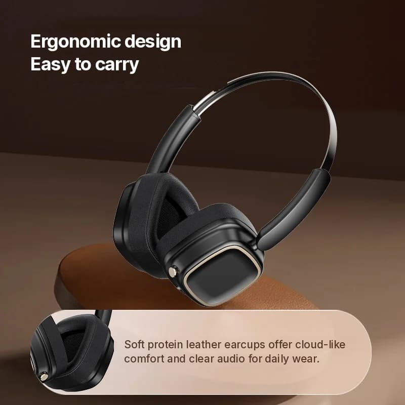 אוזניות אלחוטיות רטרו מעל האוזן Bluetooth 5.4 סטריאו בס