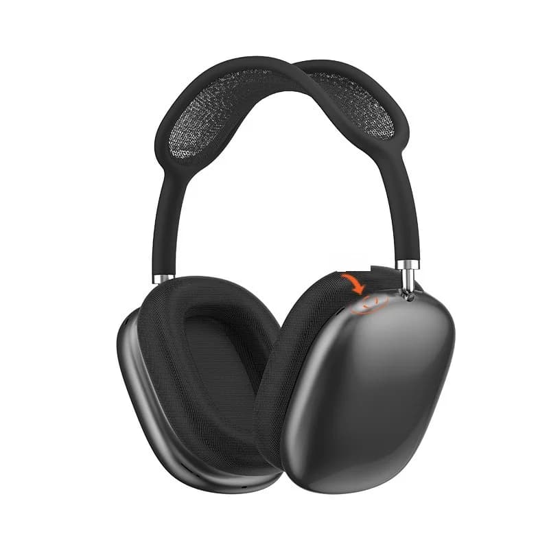 אוזניות מעל האוזן Bluetooth 5.4 עם כפתור סיבובי ורדיו FM