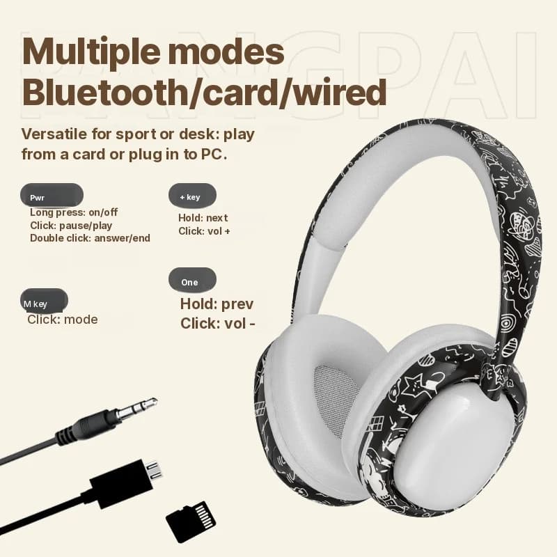 אוזניות Bluetooth עם בס עמוק וקישוריות אלחוטית