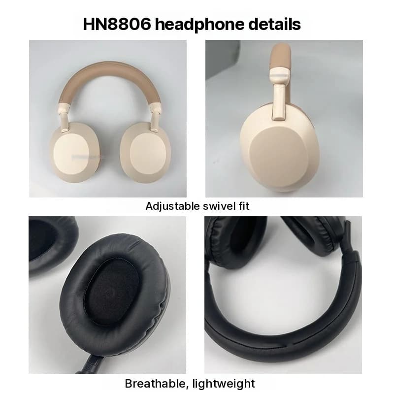 אוזניות אלחוטיות Bluetooth מעל האוזן עם בס עמוק ומיקרופון