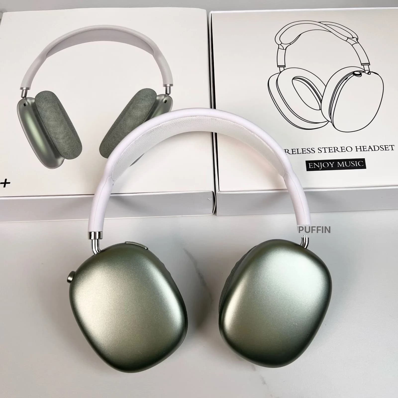 אוזניות Bluetooth אלחוטיות עם רדיו FM וחריץ לכרטיס TF