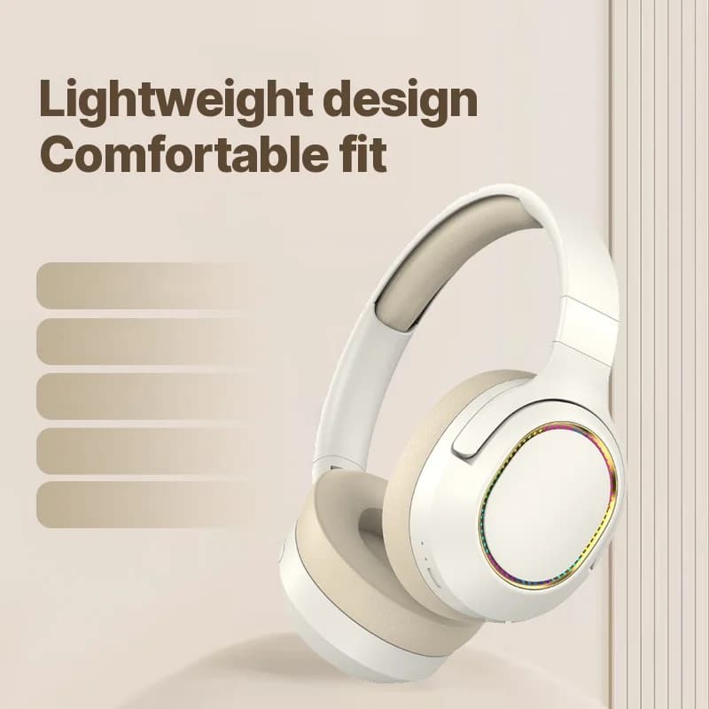 אוזניות גיימינג RGB אלחוטיות Bluetooth סטריאו מעל האוזן